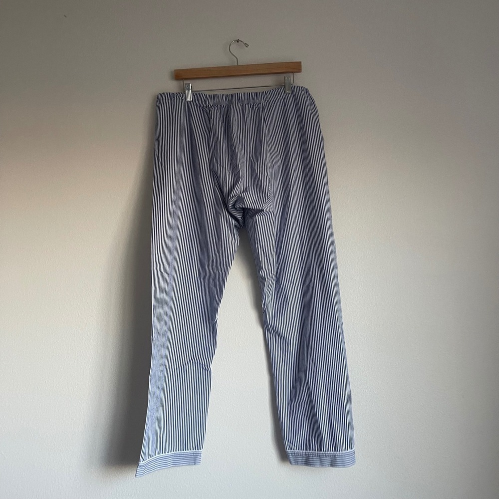 Pinstripe Blue and White Drawstring Pajama Style Pull On‎ Pants Size Medium - Picture 7 of 12